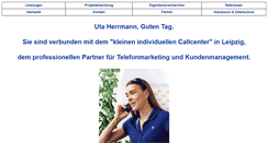 Desktop Screenshot of call-center-leipzig.de